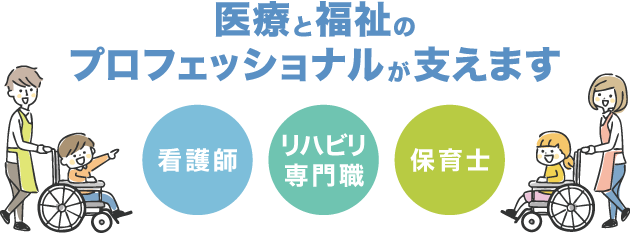 医療と福祉のプロフェッショナルが支えます